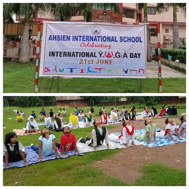 जमशेदपुर के मानगो स्थित AHSIEN INTERNATIONAL SCHOOL में बच्चों ने योग दिवस के अवसर पर किया योगाभ्यास…