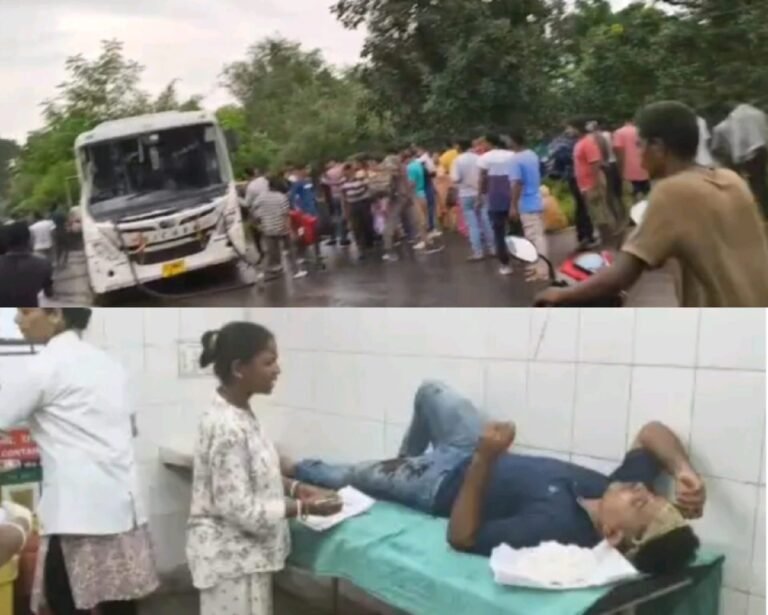 SERAIKELA-KHARSAWAN: राजनगर में बस और हाईवा की टक्कर, लगभग 20 यात्री घायल…