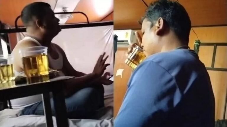शराब पार्टी का वीडियो वायरल: रनिंग रूम में शराब पीते पकड़े गए लोको पायलट और शंटर, DRM ने किया सस्पेंड…