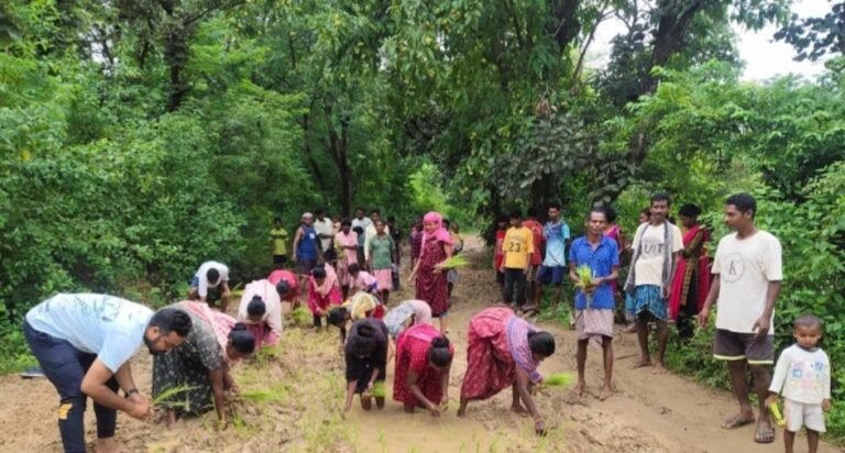पश्चिमी सिंहभूम : सड़क निर्माण की मांग को लेकर ग्रामीणों ने सड़क पर धान रोपकर जताया विरोध…