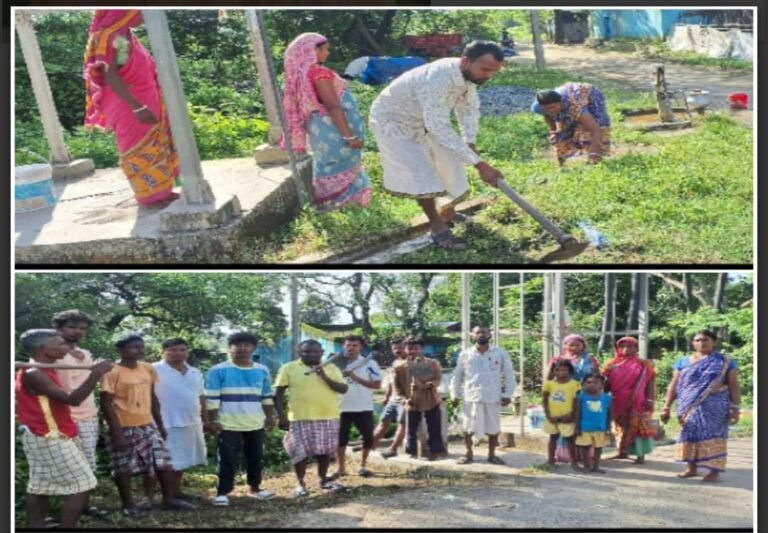 जुड़ी पंचायत के मुखिया सुकलाल सरदार ने खुद उठाया कुदाल, गांव में चलाया स्वच्छता अभियान…