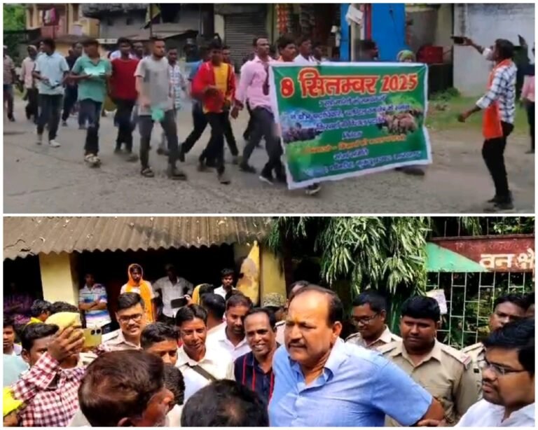 जंगली हाथी से परेशान ग्रामीणों ने खोला मोर्चा, चांडिल वन विभाग तक किया पैदल मार्च…