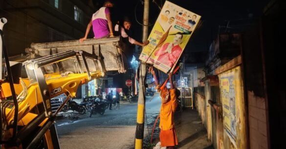 बिहार विधानसभा चुनाव: आचार संहिता लागू, राजनीतिक बैनर-पोस्टर हटाने का अभियान शुरू…