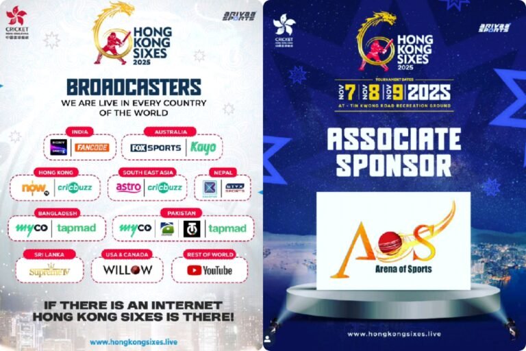 SPORTS: AOS बनी Hong Kong Sixes 2025 की एसोसिएट स्पॉन्सर, तीन दिन तक चलेगा रोमांचक 6-6 ओवरों का महामुकाबला…