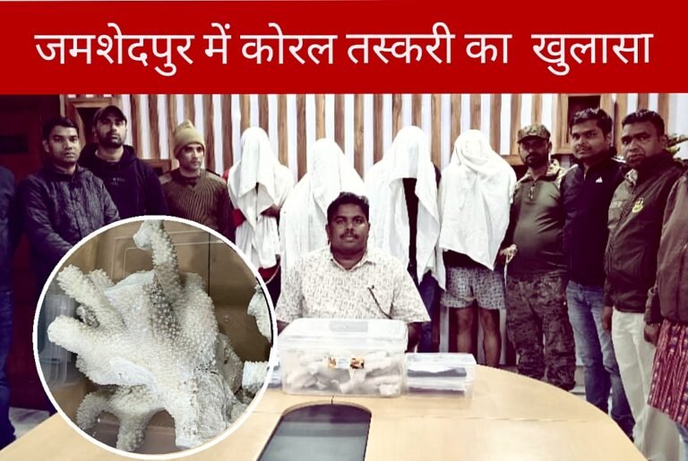 जमशेदपुर में कोरल तस्करी का हुआ खुलासा, चार तस्कर गिरफ्तार…
