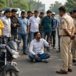 जमशेदपुर:  टेल्को में बाइक जब्ती को लेकर हंगामा, युवक ने अवैध वसूली का लगाया आरोप